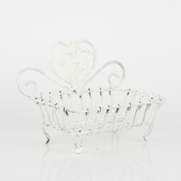 Kovová mýdlenka srdce 14x11x10,5cm