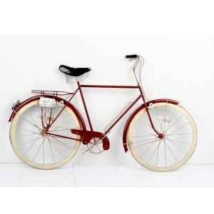 Kovová nástěnná dekorace červené kolo BICYKLE 89x53x5cm 