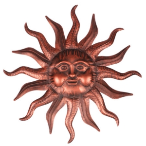 Kovová nástěnná dekorace slunce 58x58cm