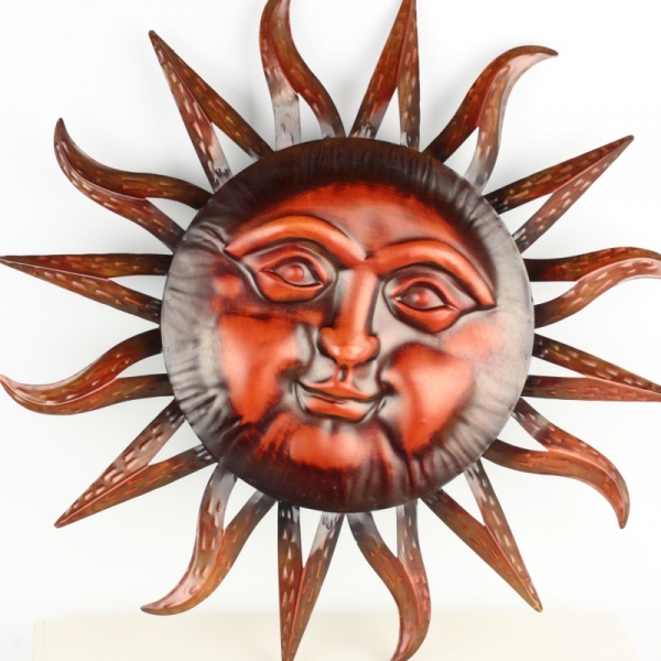 Kovová nástěnná dekorace slunce 62cm