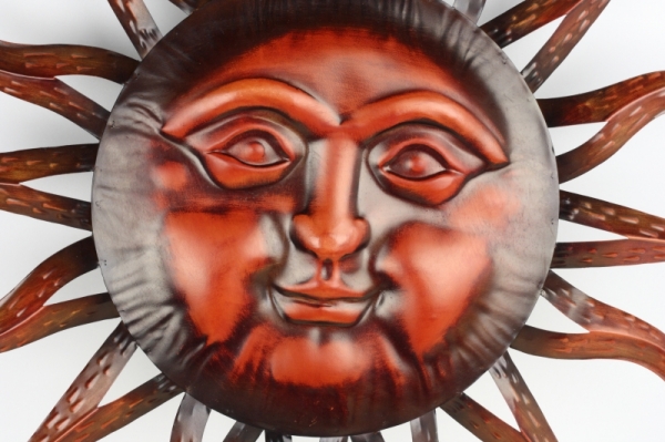 Kovová nástěnná dekorace slunce 62cm