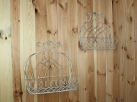 Kovová police do kuchyně bílá 36,5cm