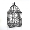 Kovová ptačí klec jako dekorace 21x21x38cm