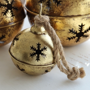 Kovová vánoční rolnička 12x17x29cm