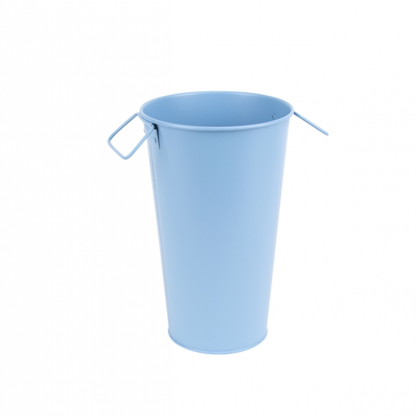 Kovová váza zahradní kov v. 17,8 cm modrá  