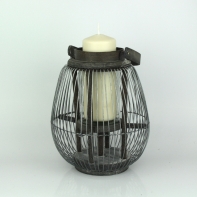 Kovová zahradní lucerna šedá 23cm