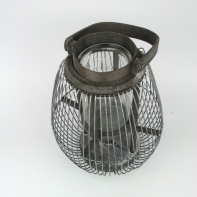 Kovová zahradní lucerna šedá 23cm