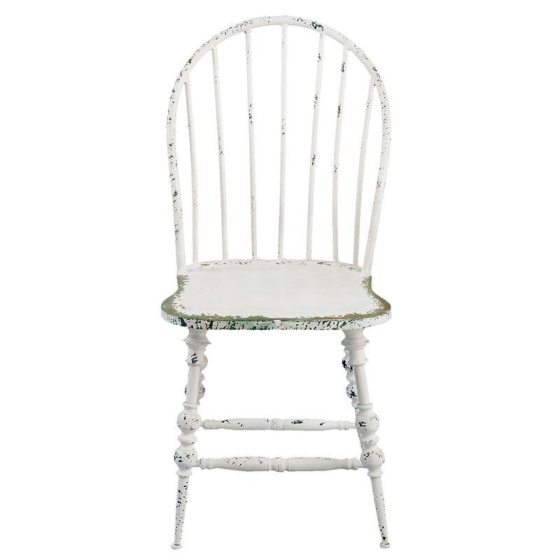 Kovová židle bílá 49x54x99cm