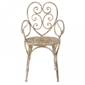 Kovová židle s patinou 55x50x95cm