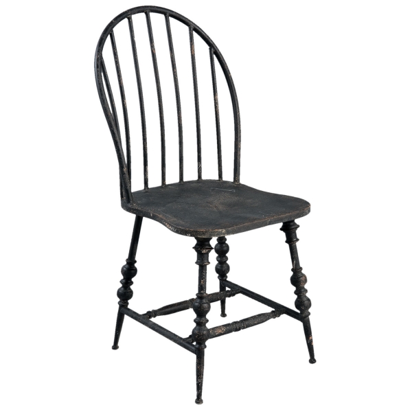 Kovová židle tmavá 49x54x99cm