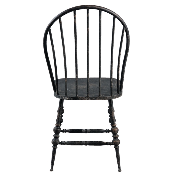 Kovová židle tmavá 49x54x99cm