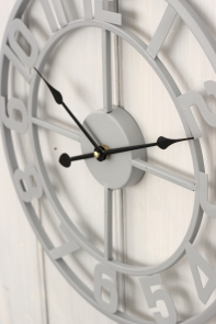 Kovové hodiny šedé 40cm