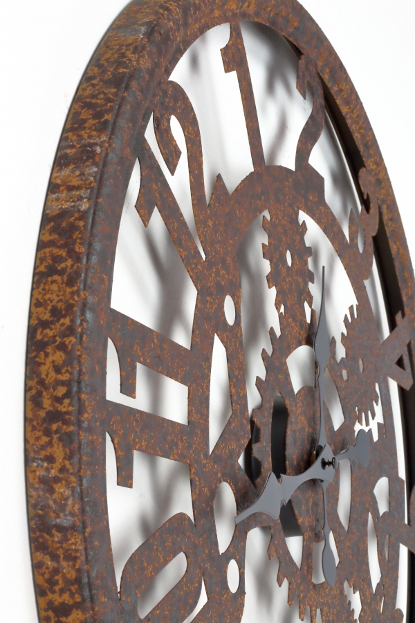 Kovové industriální nástěnné hodiny 58cm