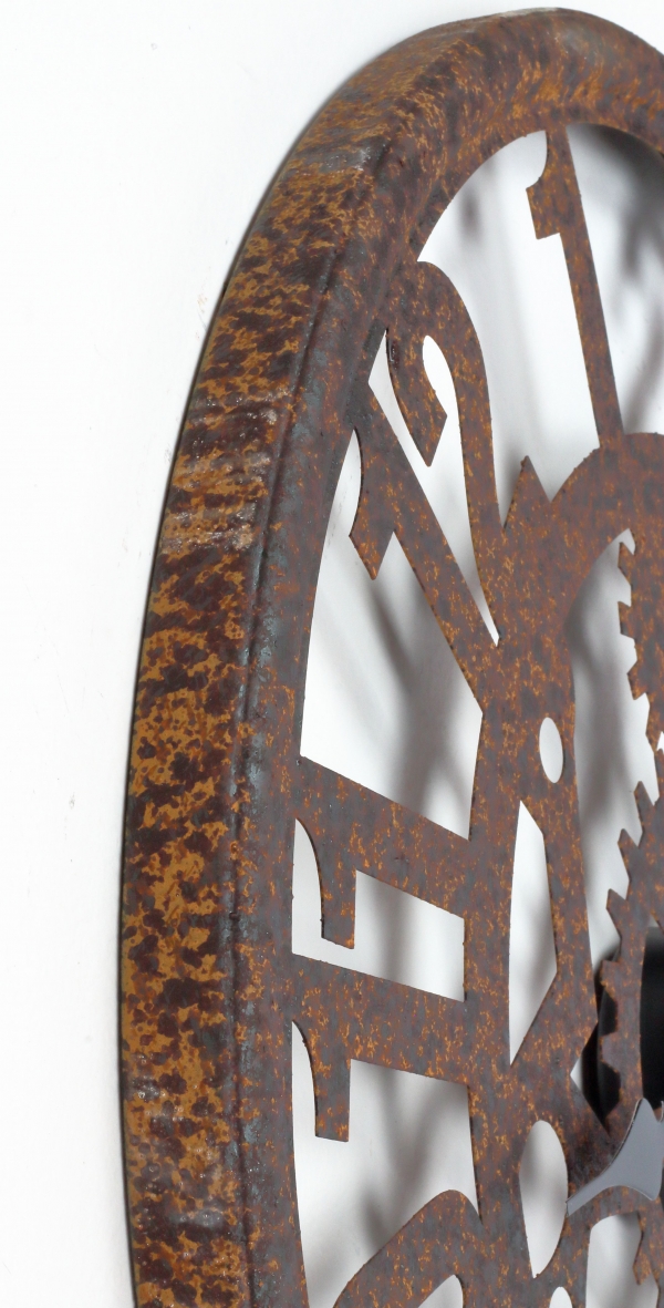 Kovové industriální nástěnné hodiny 58cm