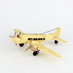 Kovové letadlo krémové 41cm