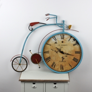 KOVOVÉ Nástěnné hodiny retro kolo 78x67cm 