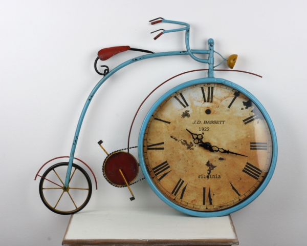 KOVOVÉ Nástěnné hodiny retro kolo 78x67cm 
