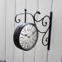 Kovové oboustranné hodiny s velkými čísly 24cm