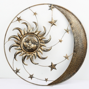 Kovové slunce na zeď 75cm