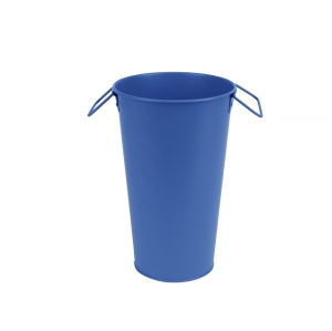 Kovové vázy zahradní v. 17,8 cm tmavě modrá 