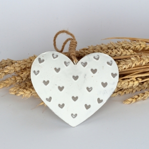 Kovové závěsné srdce 13×22×3cm