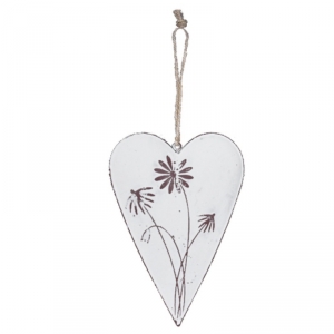 Kovové závěsné srdce Jarní probuzení malé