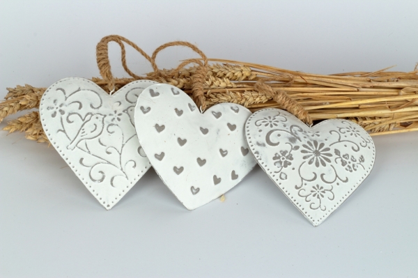 Kovové závěsné srdce z lásky 13x22x3cm