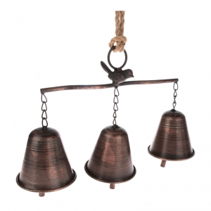 Kovové zvonky s ptáčkem