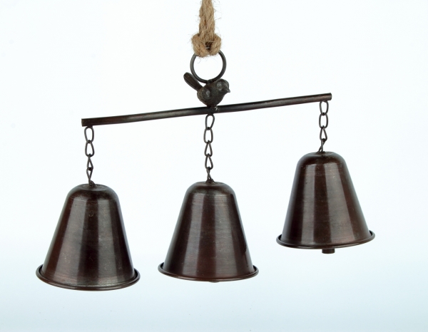 Kovové zvonky s ptáčkem