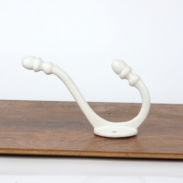 Kovový bílý háček 3x8x12cm