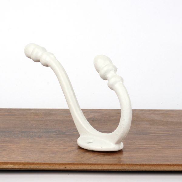 Kovový bílý háček 3x8x12cm