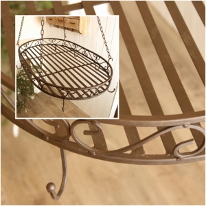 Kovový kuchyňský závěs s háčky 84,5x27x57cm