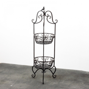 Kovový kulatý stojan na květiny 90 cm