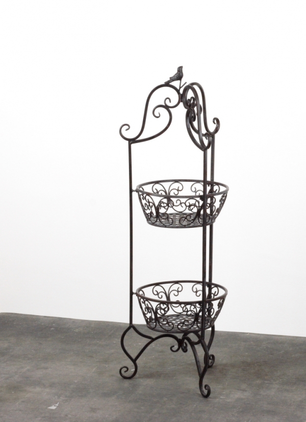 Kovový kulatý stojan na květiny 90 cm