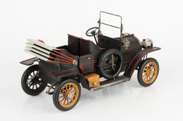 Kovový model auta černo-červené 33cm