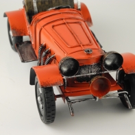 Kovový model auta - červená bugatka 31cm