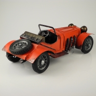Kovový model auta - červená bugatka 31cm