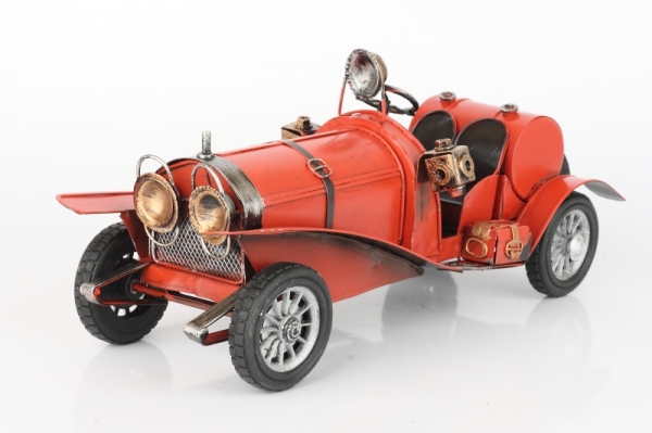 Kovový model červeného auta 30x11cm