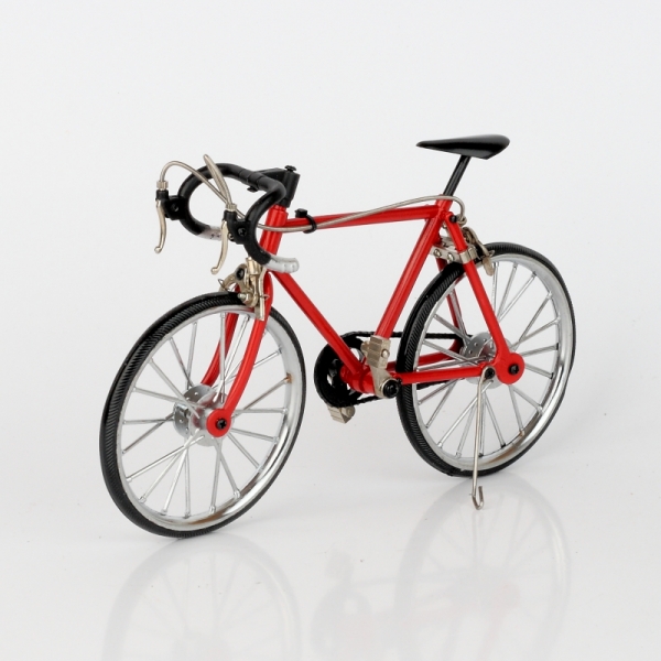 Kovový model červeného jízdního kola 22x14cm