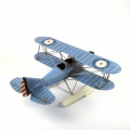 Kovový model letadla modré 30 cm 