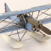 Kovový model letadla modré 30 cm 