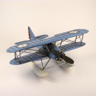 Kovový model letadla modré 30 cm 