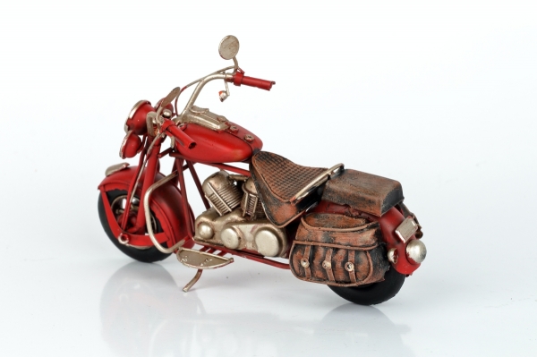 Kovový model motorky červený