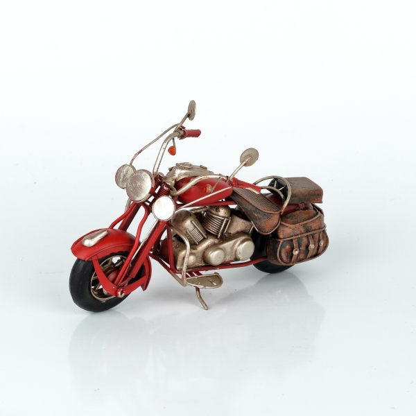 Kovový model motorky červený