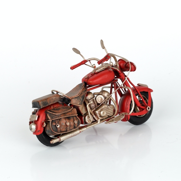 Kovový model motorky červený