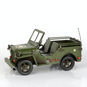 Kovový model vojenský džíp 31cm