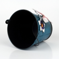 Kovový obal kbelík motýl 17x16cm