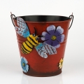 Kovový obal kbelík včela  17x16cm