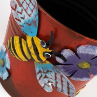 Kovový obal kbelík včela 17x16cm