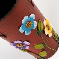 Kovový obal váza kytka  22x16,5cm